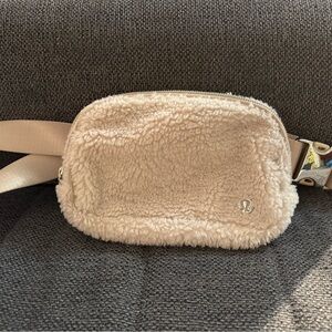Lululemon Athletica Beige Sherpa Crossbody Bag